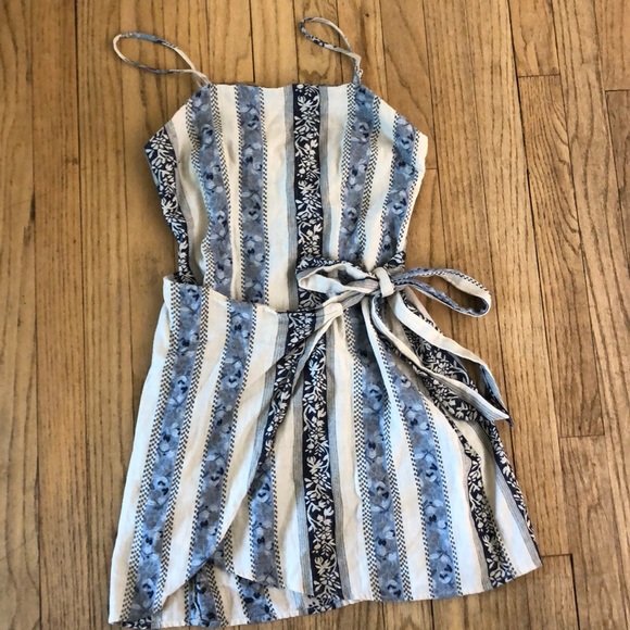 Princess Polly Voyage Mini Wrap Dress: - Picture 4 of 7